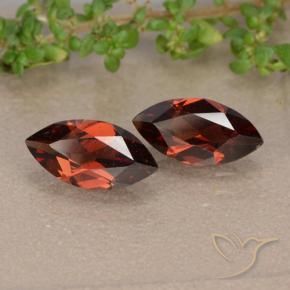 2.32 ctw Red Pyrope Garnet Stones, Natural Pyrope Garnet in Marquise Facet Shape for Sale