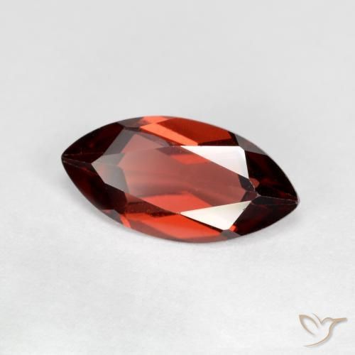 1.22 ct Red Pyrope Garnet Stone, Natural Pyrope Garnet in Marquise Facet Shape for Sale