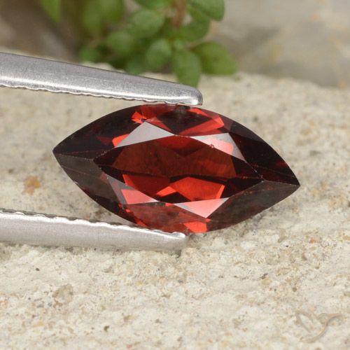 1.21ct Natural Deep Red Pyrope Garnet, Marquise, VVS-VS