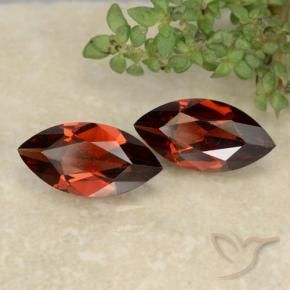 2.34 ctw Red Pyrope Garnet Stones, Natural Pyrope Garnet in Marquise Facet Shape for Sale