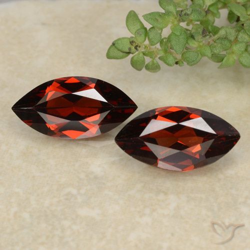 2.44 ct Marquise Cut Pyrope Garnet, 10 x 5.2 mm From Mozambique, Photo A