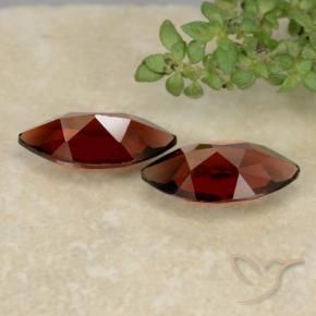 Pyrope Garnet Gemstones in 10 x 5.2 mm Size for Sale, Pyrope Garnet Stones in Dark Red Color