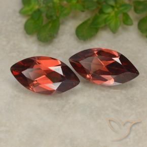 2.15 ctw Red Pyrope Garnet Stones, Natural Pyrope Garnet in Marquise Facet Shape for Sale