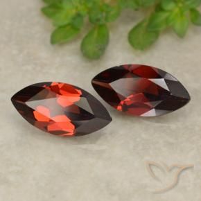 2.35 ctw Red Pyrope Garnet Stones, Natural Pyrope Garnet in Marquise Facet Shape for Sale