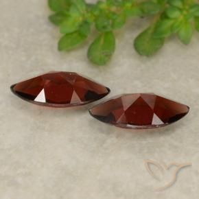 Pyrope Garnet Gemstones in 10.1 x 5.1 mm Size for Sale, Pyrope Garnet Stones in Deep Red Color
