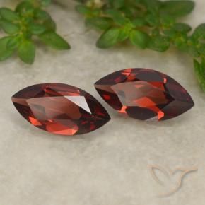 2.09 ctw Red Pyrope Garnet Stones, Natural Pyrope Garnet in Marquise Facet Shape for Sale