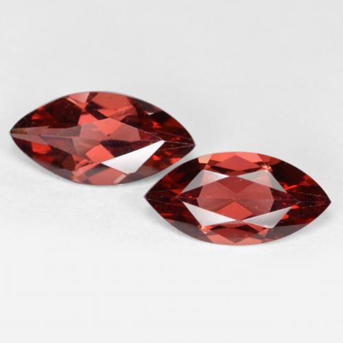 Deep Red Pyrope Garnet Gem - 1.2ct Marquise Facet (ID: 479619)