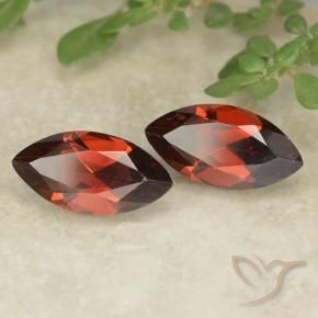 2.35 ctw Red Pyrope Garnet Stones, Natural Pyrope Garnet in Marquise Facet Shape for Sale