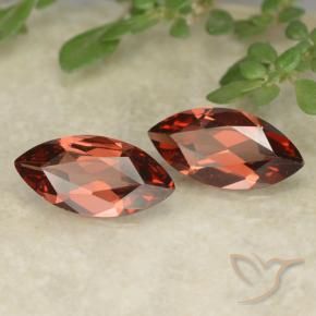 2.05 ctw Red Pyrope Garnet Stones, Natural Pyrope Garnet in Marquise Facet Shape for Sale