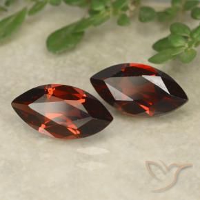 2.61 ctw Red Pyrope Garnet Stones, Natural Pyrope Garnet in Marquise Facet Shape for Sale