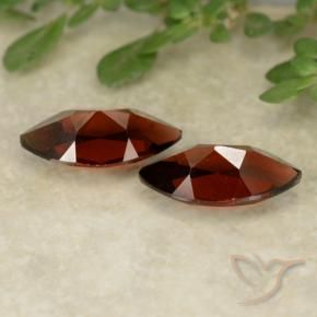 Pyrope Garnet Gemstones in 10 x 5.1 mm Size for Sale, Pyrope Garnet Stones in Dark Red Color