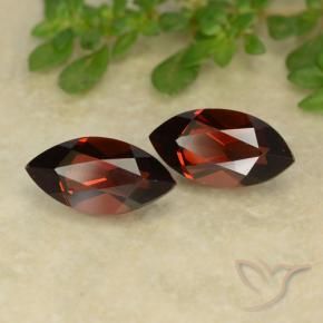 2.95 ctw Red Pyrope Garnet Stones, Natural Pyrope Garnet in Marquise Facet Shape for Sale