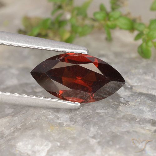 1.31ct Natural Dark Red Pyrope Garnet, Marquise, VVS-VS