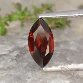 1.31 ct Red Pyrope Garnet Stone, Natural Pyrope Garnet in Marquise Facet Shape for Sale