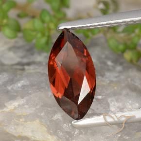1.17 ct Red Pyrope Garnet Stone, Natural Pyrope Garnet in Marquise Facet Shape for Sale