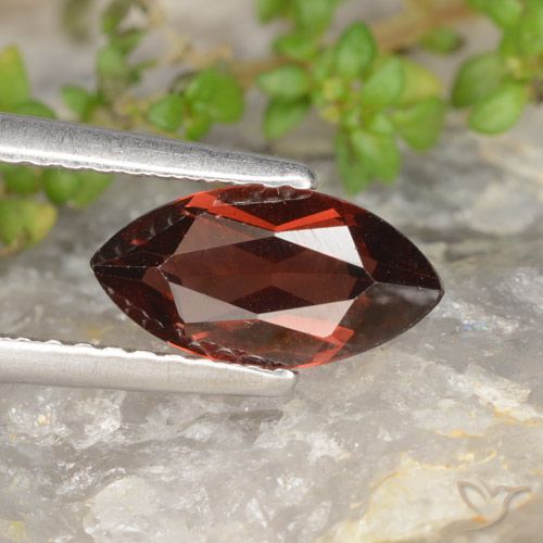 1.36ct Natural Deep Red Pyrope Garnet, Marquise, VS