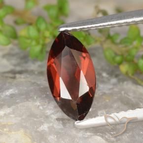 1.36 ct Red Pyrope Garnet Stone, Natural Pyrope Garnet in Marquise Facet Shape for Sale