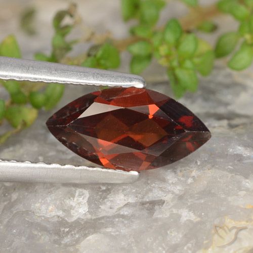 1.25ct Natural Dark Red Pyrope Garnet, Marquise, VVS