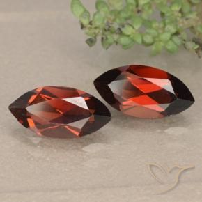 2.57 ctw Red Pyrope Garnet Stones, Natural Pyrope Garnet in Marquise Facet Shape for Sale