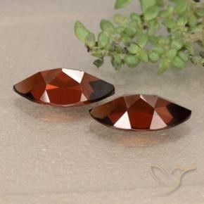 Pyrope Garnet Gemstones in 9.9 x 5.1 mm Size for Sale, Pyrope Garnet Stones in Deep Red Color