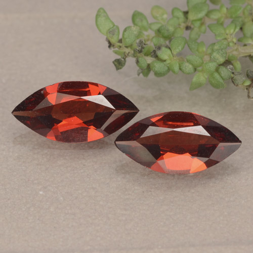 Deep Red Pyrope Garnet Gem - 0.8ct Marquise Facet (ID: 479660)