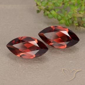 2.35 ctw Red Pyrope Garnet Stones, Natural Pyrope Garnet in Marquise Facet Shape for Sale