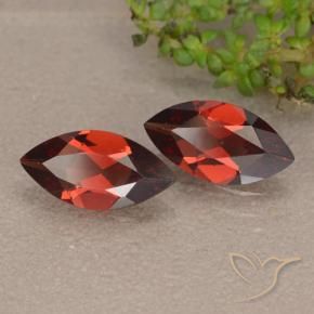 2.06 ctw Red Pyrope Garnet Stones, Natural Pyrope Garnet in Marquise Facet Shape for Sale