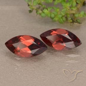 2.53 ctw Red Pyrope Garnet Stones, Natural Pyrope Garnet in Marquise Facet Shape for Sale