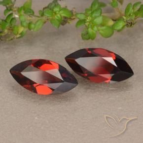2.12 ctw Red Pyrope Garnet Stones, Natural Pyrope Garnet in Marquise Facet Shape for Sale