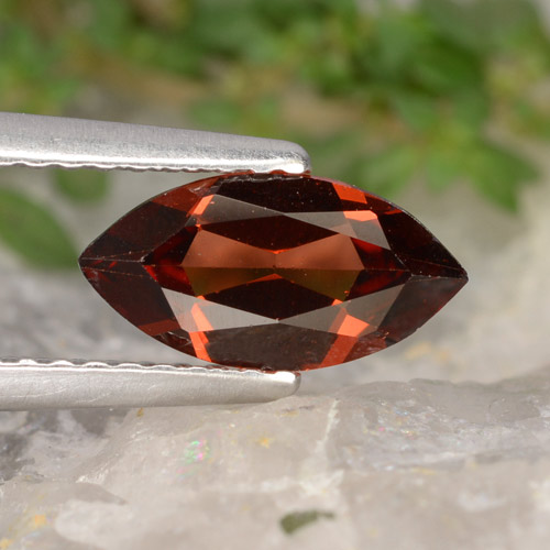 Deep Scarlet Red Pyrope Garnet Gem - 1ct Marquise Facet (ID: 479680)