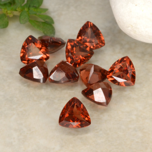 Medium Red Pyrope Garnet Gem - 0.3ct Trillion Facet (ID: 479688)