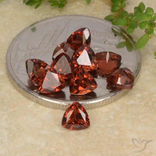 Deep Scarlet Red Pyrop-Granat Edelstein - 0.3ct Trillantschliff (ID: 479746)