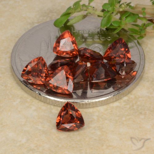 3.22ctw Natural Medium Red Pyrope Garnet, Trillion, VS