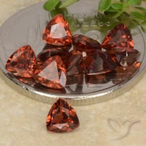 3.22 ctw Red Pyrope Garnet Stones, Natural Pyrope Garnet in Trillion Facet Shape for Sale