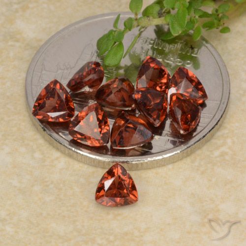 3.18ctw Natural Medium Red Pyrope Garnet, Trillion, VS