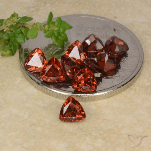 2.89 ct Trillion Cut Pyrope Garnet, 3.9 x 3.9 mm From Mozambique, Photo A