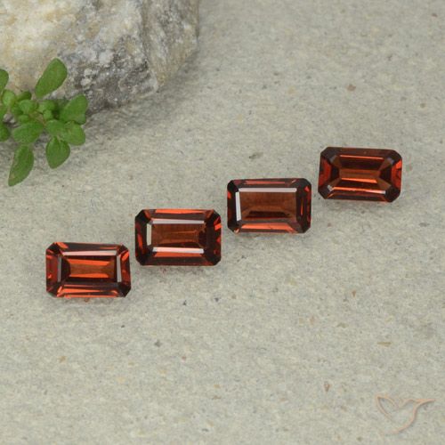 2.20ctw Natural Sangria Red Pyrope Garnet, Emerald Cut, VS