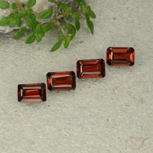 2.49ctw Natural Dark Red Pyrope Garnet, Emerald Cut, VS