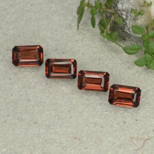 2.07 ctw Red Pyrope Garnet Stones, Natural Pyrope Garnet in Octagon Step Cut Shape for Sale