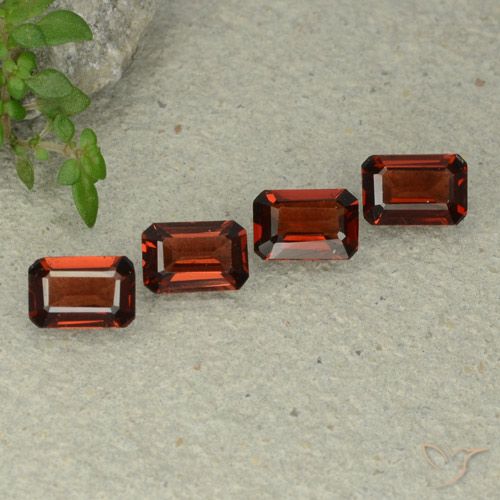 2.26 ct Octagon Cut Pyrope Garnet, 6 x 4.1 mm From Mozambique, Photo A