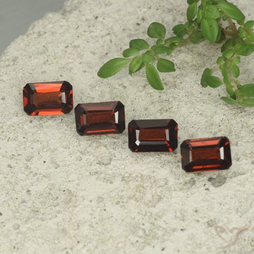 2.24ctw Natural Deep Red Pyrope Garnet, Emerald Cut, VS