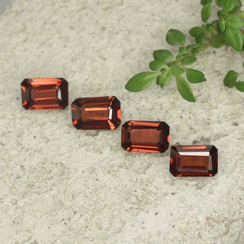 2.11ctw Natural Medium Red Pyrope Garnet, Emerald Cut, VS