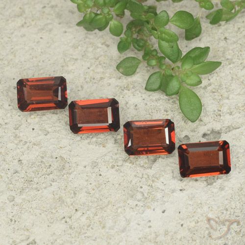 2.09 ct Octagon Cut Pyrope Garnet, 5.7 x 3.8 mm From Mozambique, Photo A
