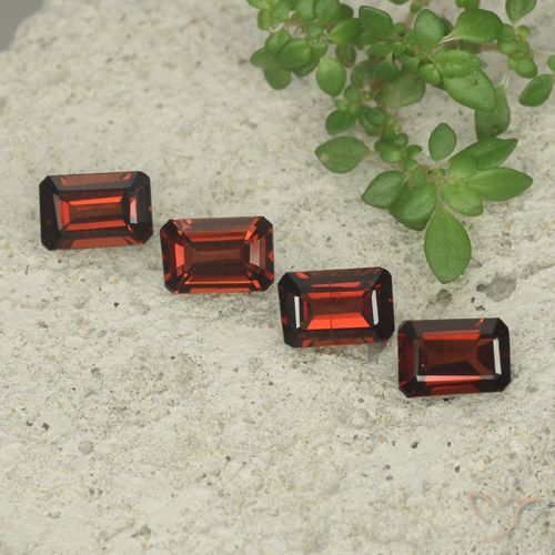 2.65ctw Natural Dark Red Pyrope Garnet, Emerald Cut, VS