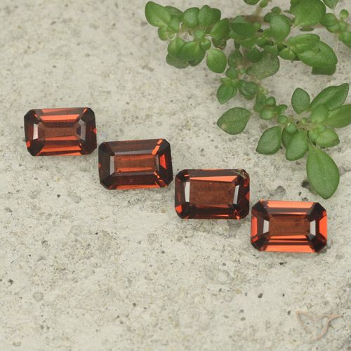 2.06ctw Natural Medium Red Pyrope Garnet, Emerald Cut, VS