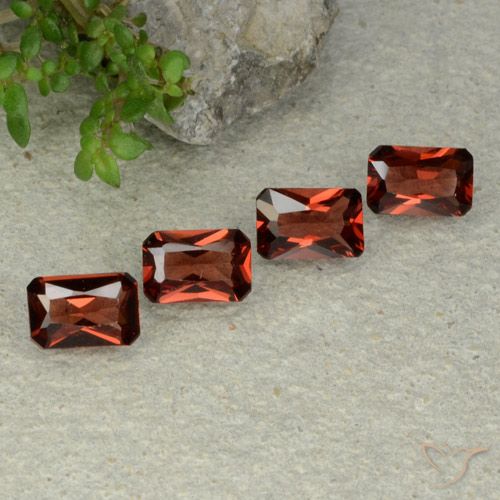 2.36ctw Natural Sangria Red Pyrope Garnet, Emerald Cut, VVS-VS