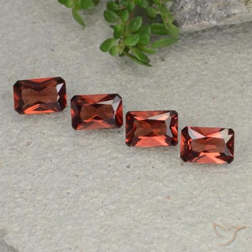 2.57 ctw Red Pyrope Garnet Stones, Natural Pyrope Garnet in Octagon / Scissor Cut Shape for Sale