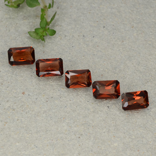 Rojo sangría Granate Piropo Gema - 0.6ct Corte Octágon / Forma de Tijera (ID: 480766)