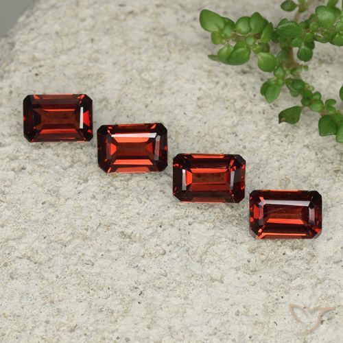 2.97 ct Octagon Cut Pyrope Garnet, 6 x 4.2 mm From Mozambique, Photo A