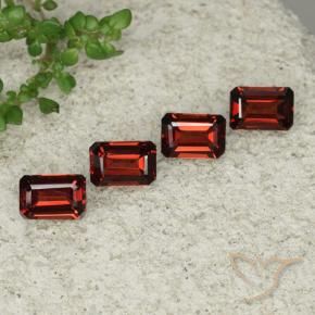 2.97 ctw Red Pyrope Garnet Stones, Natural Pyrope Garnet in Octagon Step Cut Shape for Sale